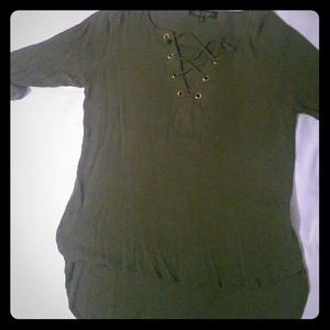 Almost Famous brand olive color shirt